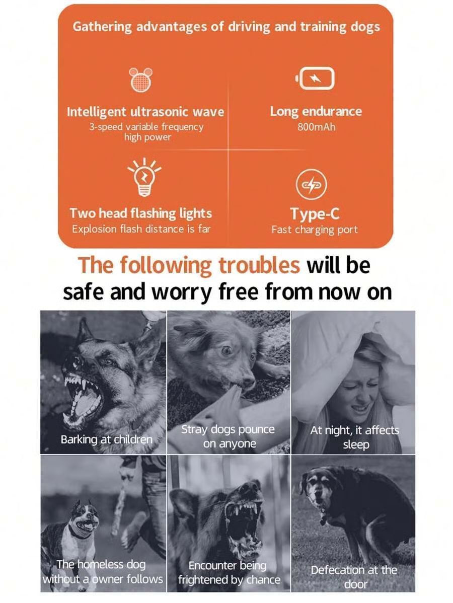 Ultrasonic Dog Bark Deterrent Device – Humane & Effective Dog Repeller